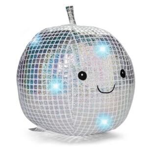 EUC FAO Schwartz 9" Disco Ball Pumpkin Halloween Party Musical Soft Fun